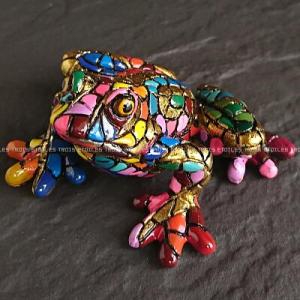 カエル モザイク オブジェ サグラダ・ファミリア ガウディ バルセロナ スペイン 日本未発売 お土産