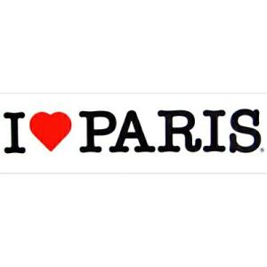 I LOVE PARIS ステッカー 白 Lサ...の詳細画像1