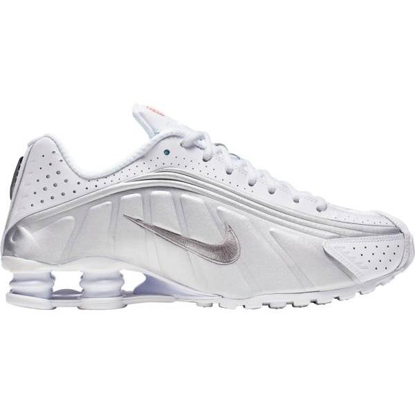 ナイキ メンズ ショックス Nike Shox R4 スニーカー White/Metallic Si...