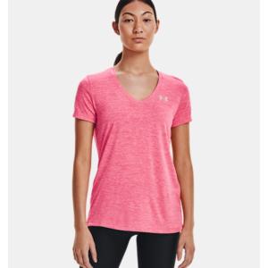 アンダーアーマー レディース Tシャツ Women's UA Tech Twist V-Neck - Cerise/Pink Lemonade  :1258568-655:バッシュ アパレル troisHOMME - 通販 - Yahoo!ショッピング