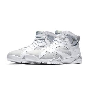 ジョーダン メンズ レトロ７ Jordan Retro 7 "Pure Money" バッシュ White/Metallic Silver/Pure Platinum 高額レア｜troishomme