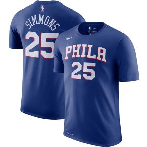 ナイキ メンズ Tシャツ Ben Simmons Philadelphia 76ers Nike Player Name & Number Performance T-Shirt 半袖 Royal｜troishomme