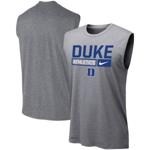 メンズ タンクトップ "Duke Blue Devils" Nike Wordmark Drop Legend Performance Tank Top - Heathered Gray｜troishomme