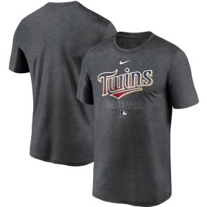 ナイキ メンズ Tシャツ Minnesota Twins Nike Authentic Collection Legend Performance T-Shirt 半袖 Charcoal｜troishomme