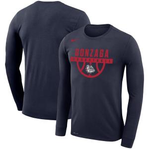 ナイキ メンズ ロンT "Gonzaga Bulldogs" ゴンザガ大学 Nike Basketball Drop Legend Long Sleeve Performance T-Shirt Tシャツ 長袖 Navy｜troishomme