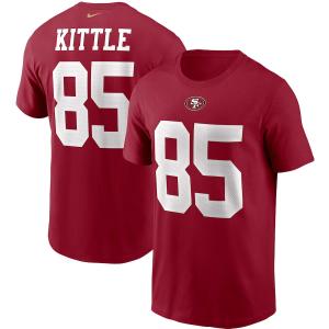 メンズ Tシャツ George Kittle "San Francisco 49ers" Nike Name & Number T-Shirt - Scarlet｜troishomme