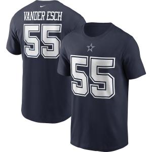 ナイキ メンズ Tシャツ Leighton Vander Esch "Dallas Cowboys" Nike Name & Number T-Shirt - Navy｜troishomme