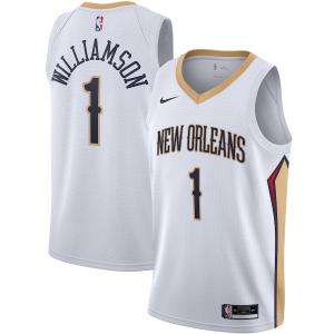 ナイキ メンズ ジャージ Zion Williamson "New Orleans Pelicans" Nike 2020/21 Swingman Jersey - White - Association Edition｜troishomme