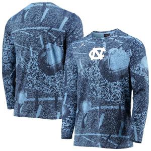 ジョーダン メンズ Tシャツ 長袖 ロンT North Carolina Tar Heels Jordan Brand Practice Performance Long Sleeve T-Shirt - Carolina Blue｜troishomme