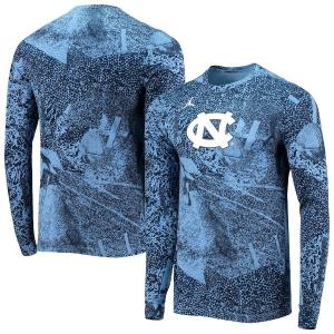 ジョーダン メンズ Tシャツ 長袖 ロンT North Carolina Tar Heels Jordan Brand Static Performance Long Sleeve T-Shirt - Carolina Blue｜troishomme