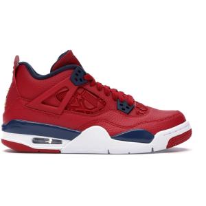 ジョーダン キッズ/レディース レトロ４ バッシュ Air Jordan Retro 4 GS スニーカー University Red/Obsidian/White