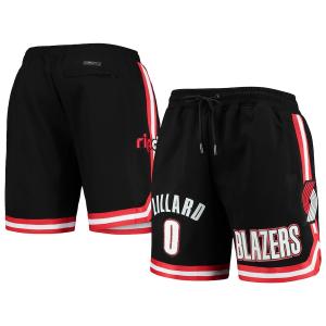 プロスタンダード メンズ バスパン ハーフパンツ ブレイザーズ Damian Lillard Portland Trail Blazers Pro Standard Team Player Shorts - Black｜troishomme