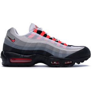 ナイキ メンズ エアマックス９５ Nike Air Max 95 Solar Red 2018 WHITE/SOLAR RED-NEUTRAL GREY-MEDIUM GREY｜troishomme