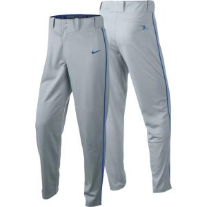 ナイキ メンズ ベースボールパンツ Nike Swingman Dri-FIT Piped Baseball Pants 野球 GREY/ROYAL｜troishomme