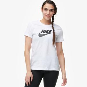 ナイキ レディース Tシャツ 半袖 Nike Essential Icon Futura T-Shirt - White/Black/Black｜troishomme