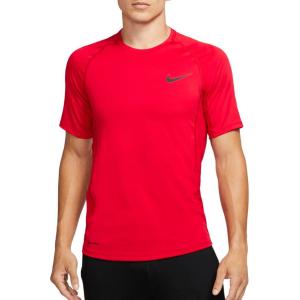 ナイキ メンズ Nike Men's Pro Slim T-Shirt 半袖 UNIVERSITY RED/BLACK｜troishomme