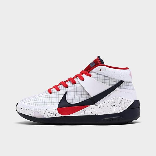 ナイキ メンズ ケビン・デュラント Nike KD13 バッシュ White/Sport Red/O...