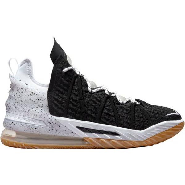 ナイキ メンズ バッシュ Nike LeBron 18 Basketball Shoes - Bla...