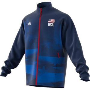 アディダス メンズ adidas Men's USA Volleyball Warm-Up Jacket ジャケット TEAM NAVY/BLUE/WHITE/RED アウター