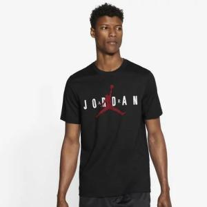 ジョーダン メンズ Tシャツ Jordan Air Wordmark T-Shirt - Black/White/Gym Red｜troishomme