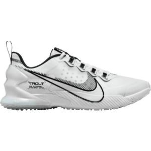 ナイキ メンズ 野球 トレーニングシューズ Nike Force Zoom Trout LTD Turf - White/Metallic Silver/Light Smoke Grey｜troishomme