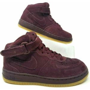 即納 ナイキ キッズ ジュニア エアフォース1 Nike Force 1 Mid Lv8 PS えんじ エアフォースワン 子供 小学生 ブランド スポーツ おしゃれ
