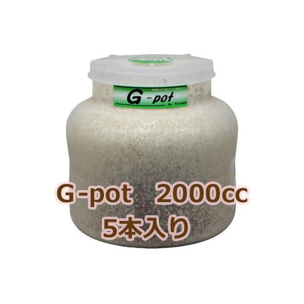 フォーテック菌糸ビン　Ｇ-pot　スタウト　２０００ｃｃ　５本入