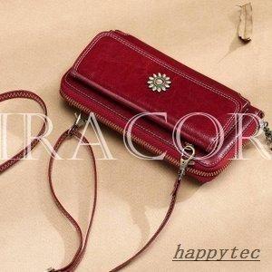 お財布ポシェット本革牛革ママお財布ショルダー大容量かわいいレディースお財布ポシェット多機能ショルダー軽量お財布ショルダーバッグスクエア