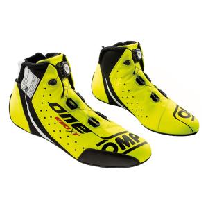 OMP ONE EVO X SHOES イエロー (099) レーシングシューズ FIA公認8856