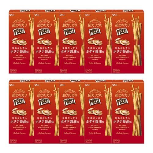 江崎グリコ 超カリカリプリッツ和風だし香る ホタテ醤油味 55g×10個 スナック スナック菓子 プ...