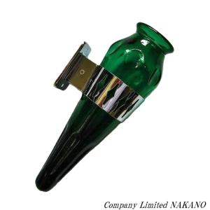 NAKANO 一輪挿し ガラス製花瓶 レトログリーン 懐かしの一品！　バス用ガラス製花瓶　ペンたて　バス　インテリアに