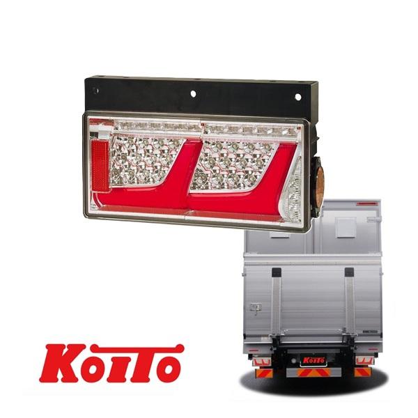 KOITO製作所 2連タイプ シーケンシャルターン レッドVer 右側 運転席側 補修・修理 トラッ...