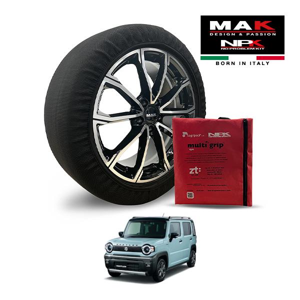 MAK正規品 NPK スノーソックス LIGHT 165/60R15 15インチ 布製 タイヤ チェ...