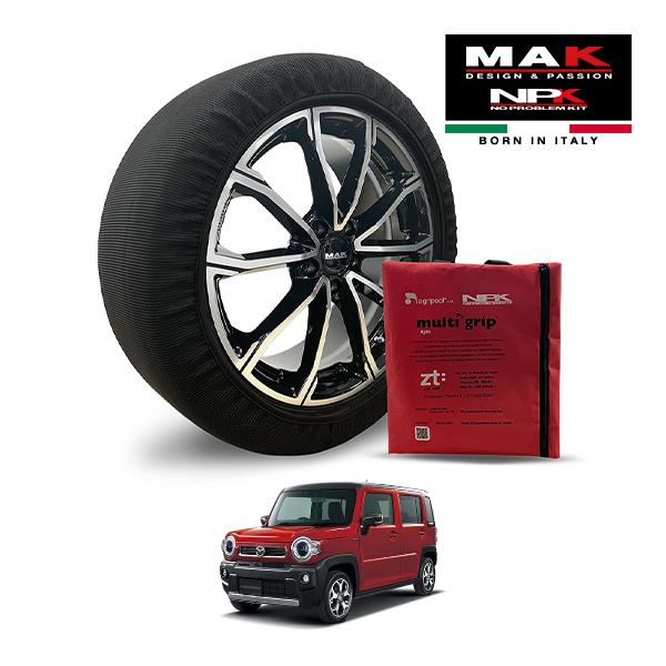MAK正規品 NPK スノーソックス LIGHT 165/60R15 15インチ 布製 タイヤ チェ...