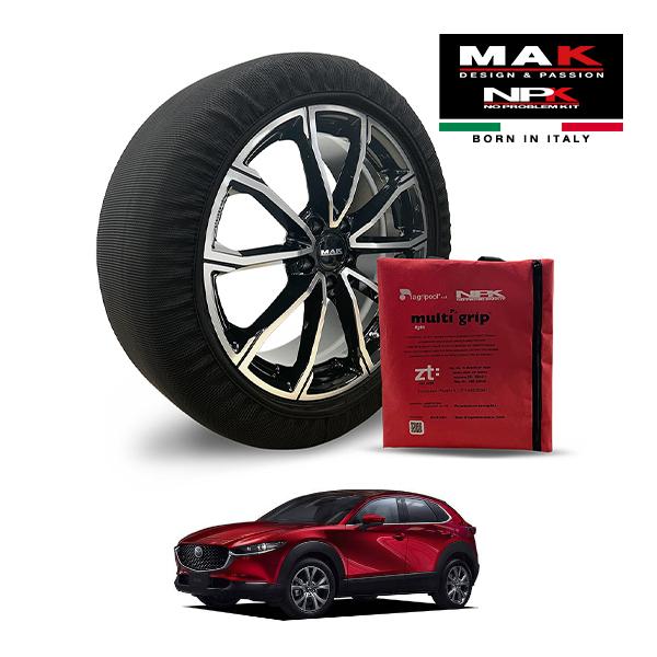 MAK正規品 NPK スノーソックス LIGHT 215/55R18 18インチ 布製 タイヤ チェ...