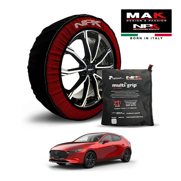MAK正規品 NPK スノーソックス ORIGINAL 215/45R18 18インチ 布 タイヤ ...