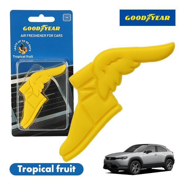 GOODYEAR正規品 イエロー ウイングフット 芳香剤 トロピカルフルーツ エアコン吹き出し口 エ...