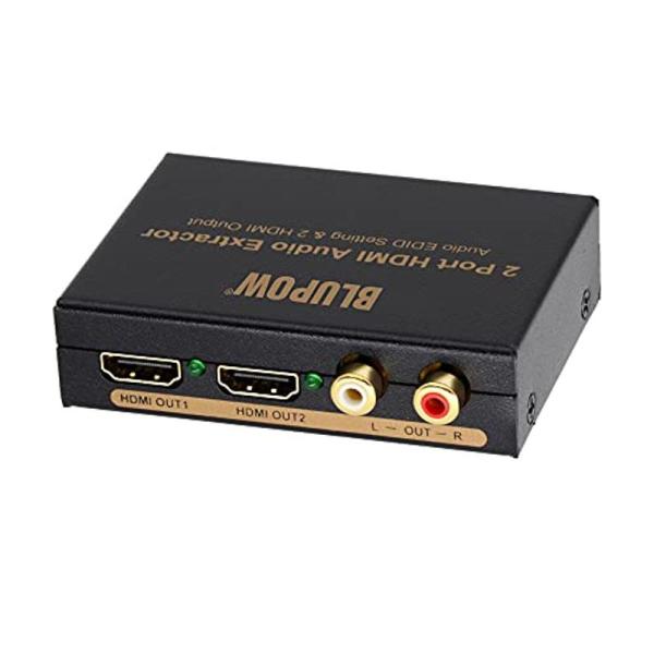 BLUPOW HDMI 分配器 1入力2出力 + 分離 音声（光デジタル/アナログ音声出力）hdmi...