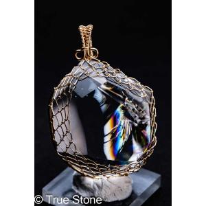 アイリスクォーツ ペンダントトップ 水晶丸玉 レインボークォーツ 虹