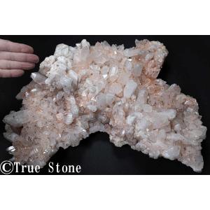 【一点物】ヒマラヤ水晶 クラスター サマディーピンク マニカラン産 特大 9.2kg 横幅43cm インド パールヴァティー渓谷