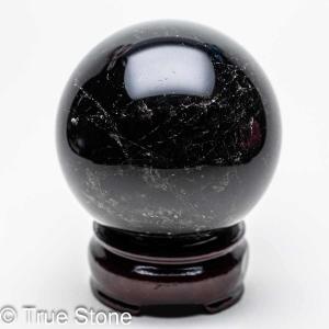 モリオン 1.5Kg 丸玉 105mm 黒水晶 スフィア 一点物 送料無料 151-8573