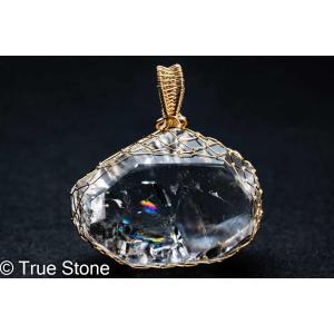 アイリスクォーツ レインボー水晶 ペンダントトップ 52g レインボー