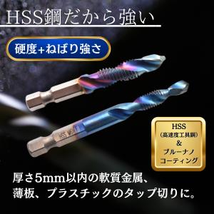 タップドリル ドリルタップ タップドリルセット...の詳細画像2
