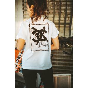 Tシャツ レディース メンズ ブランド おしゃれ kareME バックプリント ポケット FAKE C｜trues