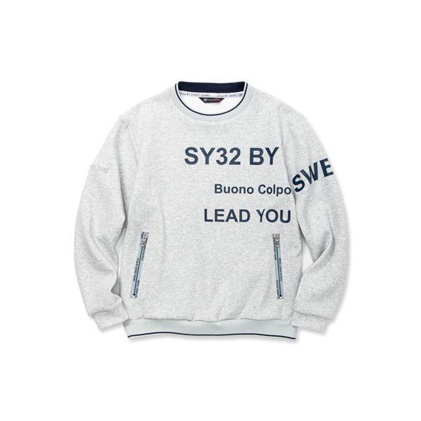 SY32 by SWEET YEARS スウェット モックネックシャツ 長袖 モックシャツ メンズ ...