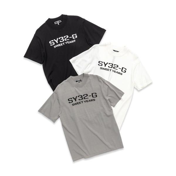 お取り寄せ SY32 by SWEET YEARS シャツ 半袖 サマーセーター ロゴ レディース ...