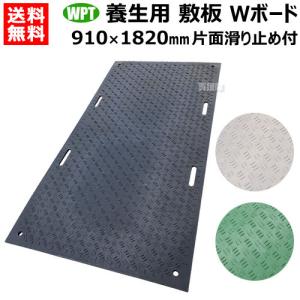 （法人限定）WPT 樹脂製 養生用 敷板 910×1820mm Wボード36 片面凸 B0918-15｜truetools