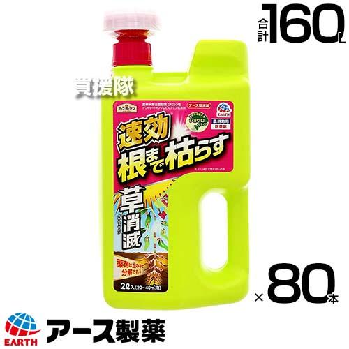 アース製薬 草消滅 速効 根まで枯らす除草剤 2L×80本