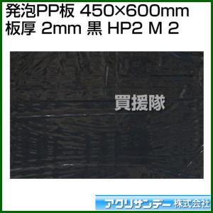 アクリサンデー 発泡PP板 450mm×600mm 板厚 2mm 黒 HP2 クロ M 2 カラー:黒 サイズ:450mm×600mm｜truetools