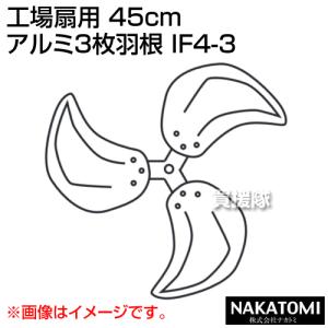 （法人限定）ナカトミ 工場扇用 45cm アルミ3枚羽根 IF4-3A｜truetools